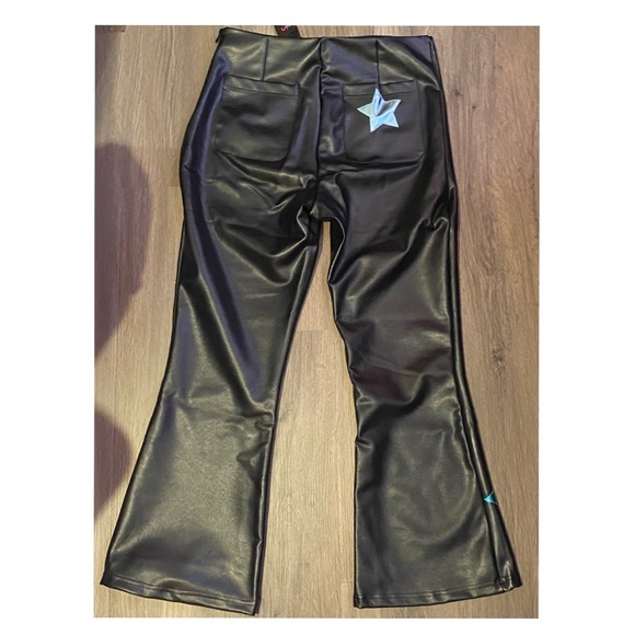 DELIA*s Dollskill NWT Spacey Waves Vegan Leather Star Flare Pants - Picture 2 of 4